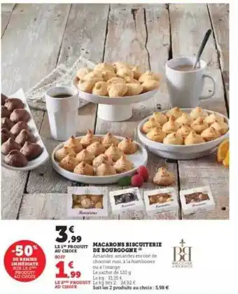 Super U Macarons biscuiterie de bourgogne offre