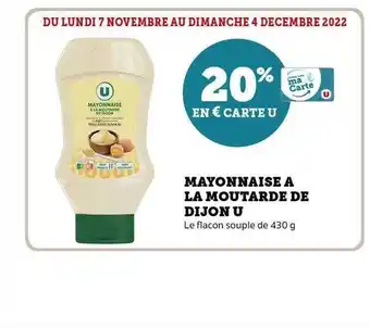 U Express Mayonnaise à la moutarde de dijon u offre