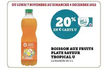 U Express Boisson aux fruits plate saveur tropical u offre