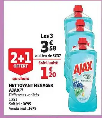 Auchan Nettoyant ménager ajax offre