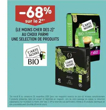 Leader Price Produits carte noire bio offre