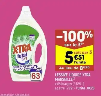 Leader Price Lessive liquide xtra marseille offre