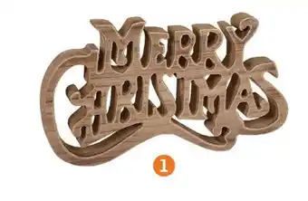 b&m Décoration à poser "merry christmas" en bois offre