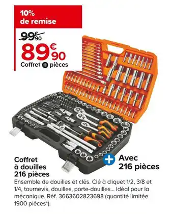 Coffret à douilles 216 pièces