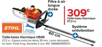 Castorama Stihl taille-haies thermique hs45 offre