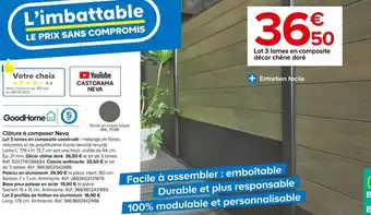 Castorama Clôture à composer neva offre