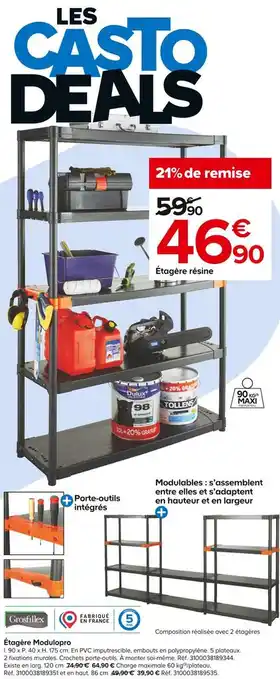 Castorama Étagère modulopro offre