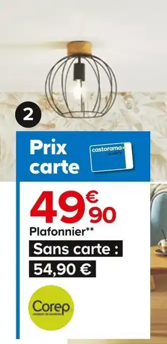 Castorama Plafonnier owen offre