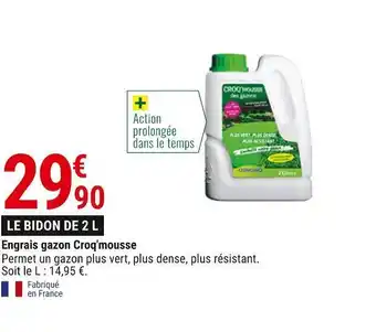 Gamm vert Croq'mousse engrais gazon offre
