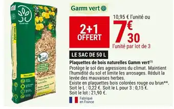 Gamm vert Gamm vert plaquettes de bois naturelles offre