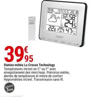 La crosse technology station météo