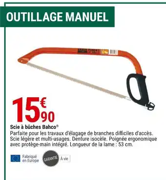 Gamm vert Bahco scie à bûches offre
