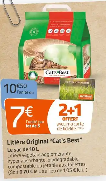 Jardiland Cat's best litière original offre