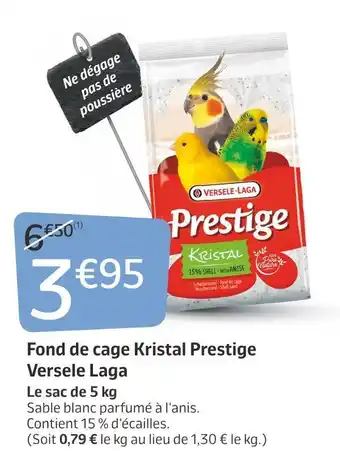 Jardiland Versele laga fond de cage kristal prestige offre