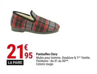 Gamm vert Pantoufles clery offre