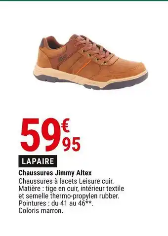 Gamm vert Chaussures jimmy altex offre