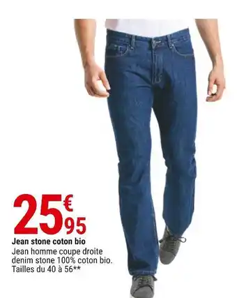 Gamm vert Jean stone coton bio offre