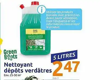 Action Nettoyant Dépôts Verdâtres Green Boots offre
