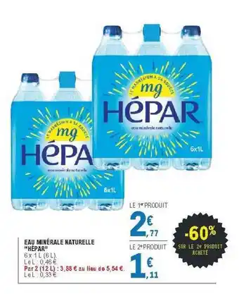 E.Leclerc Eau Minérale Naturelle offre