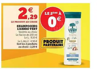 Hyper U Shampooing L'arbre Vert offre