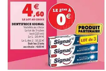 Hyper U Dentifrice Signal offre