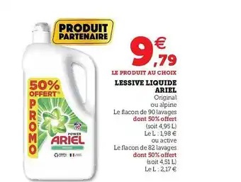Hyper U Lessive Liquide Ariel offre