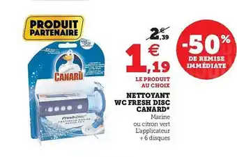 Hyper U Nettoyant Wc Fresh Disc Canard offre