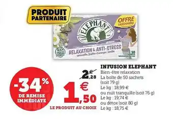 Hyper U Infusion éléphant offre