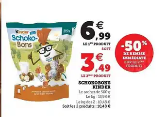 Hyper U Schokobons Kinder offre