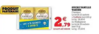 Hyper U Sucre Vanillé Vahiné offre