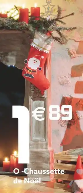 Gifi Chaussette de noël feutrine déco offre