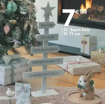 Gifi Sapin à poser en bois offre