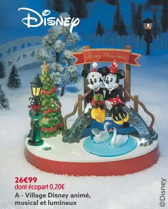 Gifi Disney village animé, musical et lumineux offre