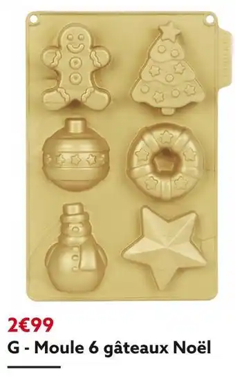 Moule 6 gâteaux noël