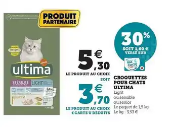 Hyper U Croquettes Pour Chats Ultima offre