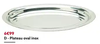 Gifi Plateau oval inox offre