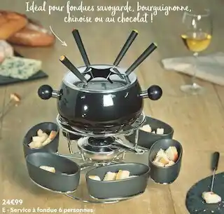 Gifi Service à fondue 6 personnes offre