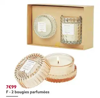2 bougies parfumées