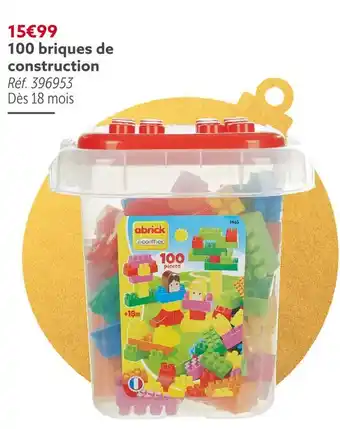 Gifi Abrick / écoiffier 100 briques de construction offre