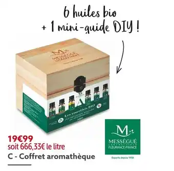 Gifi Coffret aromathèque 6 huiles essentielles bio offre