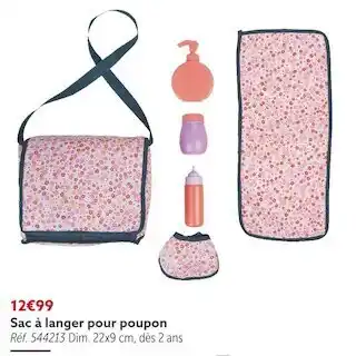 Gifi Sac à langer pour poupon offre
