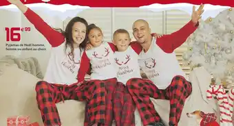 Gifi Pyjamas de noël homme, femme ou enfant au choix offre