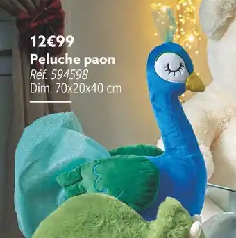 Gifi Peluche paon offre