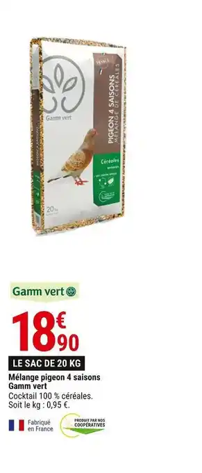 Gamm vert Gamm vert mélange pigeon 4 saisons offre