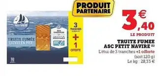 Hyper U Truite Fumée Asc Petit Navire offre
