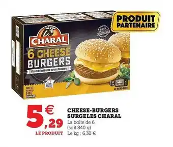 Hyper U Cheese-burgers Surgelés Charal offre