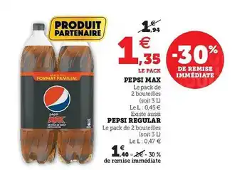Hyper U Pepsi Max, Pepsi Regular offre