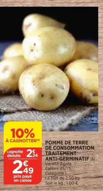 Bi1 Pomme de terre de consommation traitement anti-germinatif offre