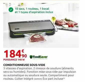 Rural Master Conditionneuse sous-vide foodsaver offre