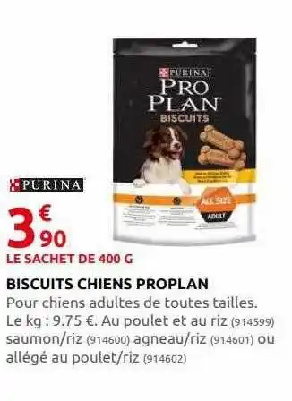 Rural Master Biscuits chiens proplan purina offre